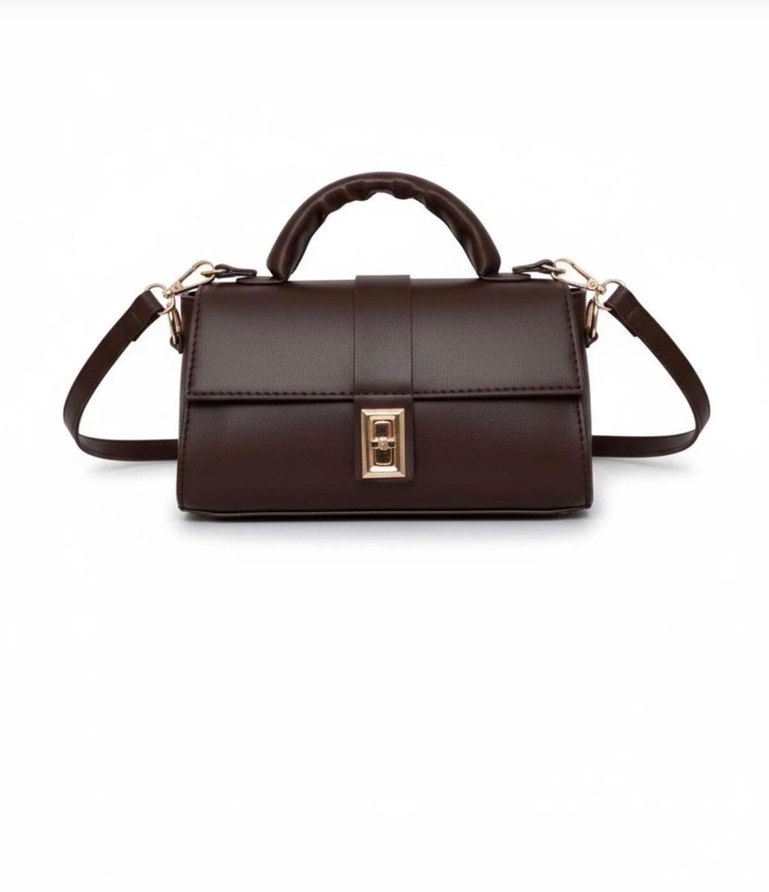 Kahverengi Deri Kadın Omuz Çantası - Görsel 2