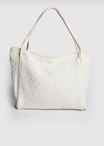 Beyaz Dantel Detaylı Kadın Çanta - Görsel 2