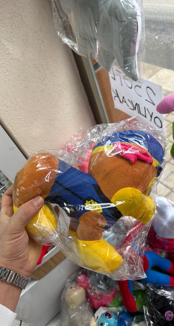 Renkli Polis Kostümlü Peluş Oyuncak Köpek - Görsel 3