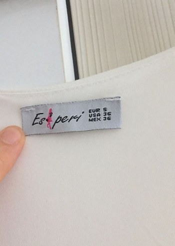 V Yaka Midi Beyaz Bohem elbise - Görsel 6