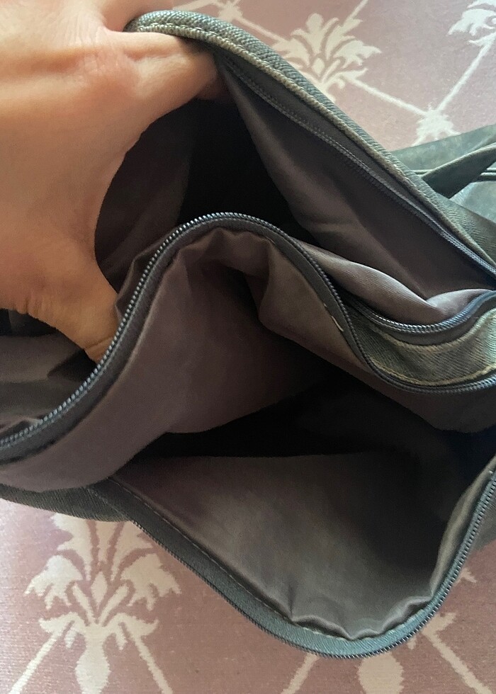 Mint yeşili çok gözlü çanta - Görsel 5