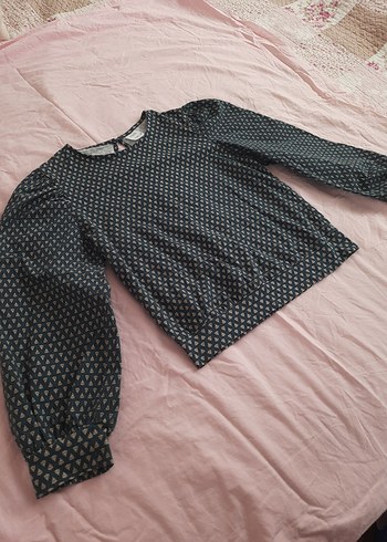 Zara Kız Çocuk Desenli Uzun Kollu Bluz