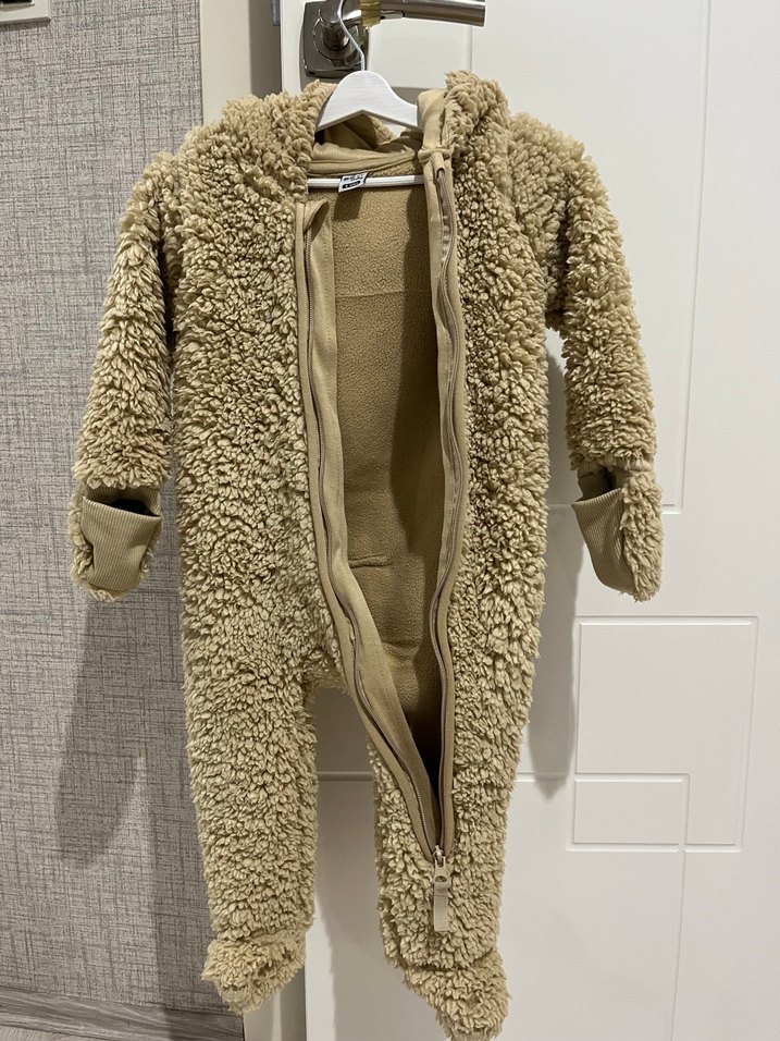 Kahverengi Kürklü Bebek Tulumu - Görsel 3