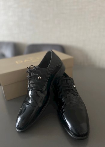 Pierre Cardin Siyah Parlak Yılan Desenli Klasik Damat Ayakkabısı
