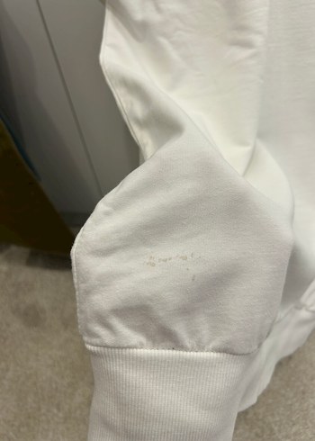 Beyaz Uzun Kollu Baskılı Sweatshirt - Görsel 5