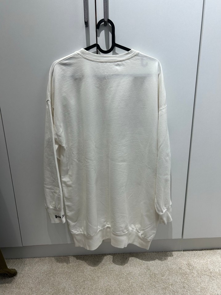 Beyaz Uzun Kollu Baskılı Sweatshirt - Görsel 4