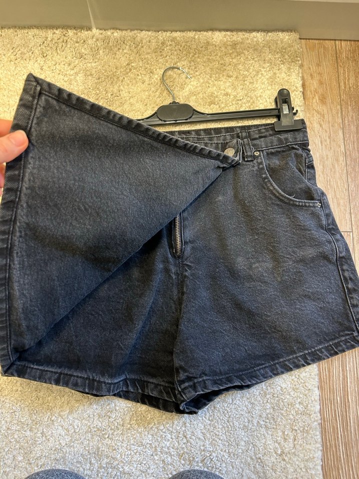 Addax Siyah Denim Etek-Şort - Görsel 3