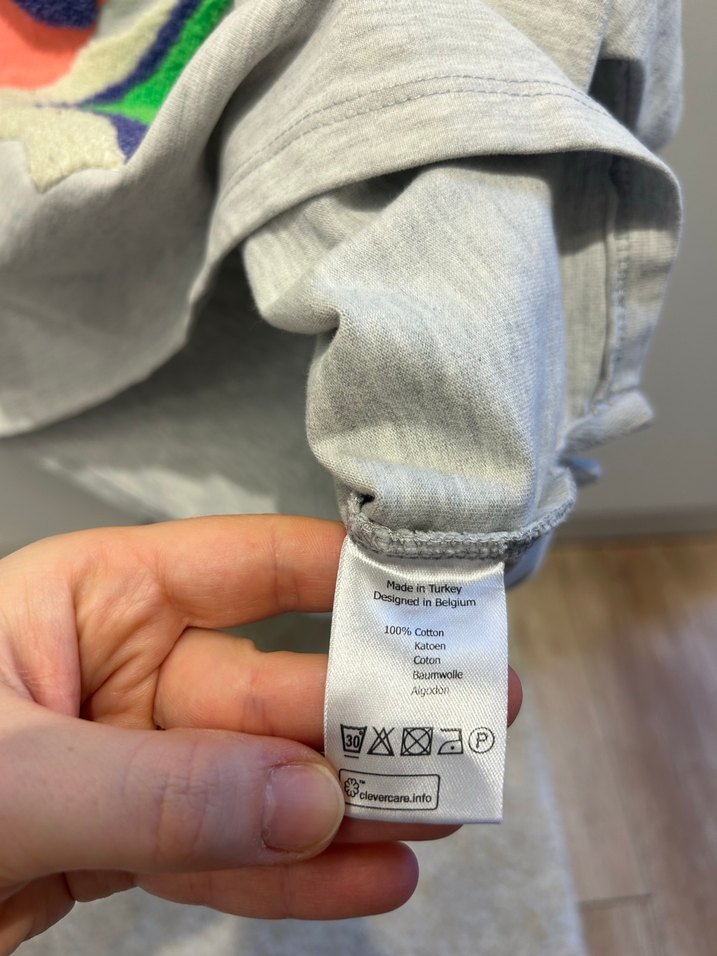 Gri Kadın Kısa Kollu Baskılı Tişört - Görsel 5