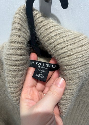 AMISU Bej/Latte balıkçı yaka triko kazak - Görsel 3