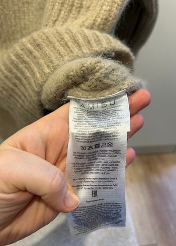 AMISU Bej/Latte balıkçı yaka triko kazak - Görsel 5