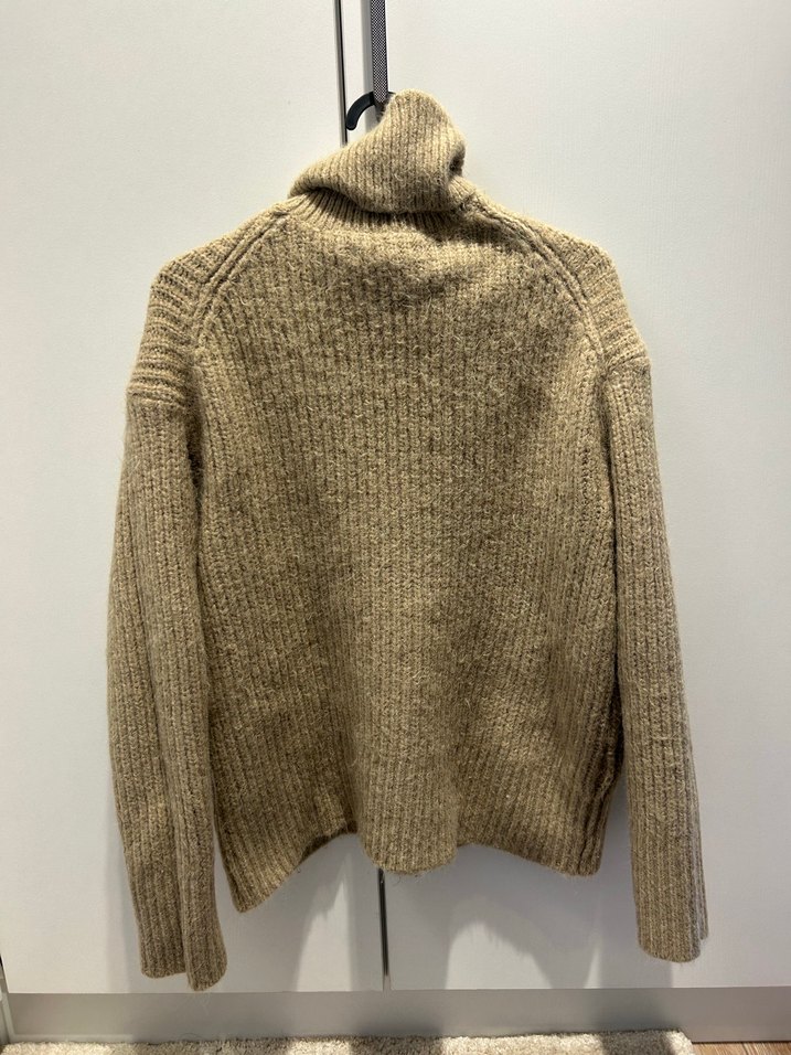 AMISU Bej/Latte balıkçı yaka triko kazak - Görsel 2