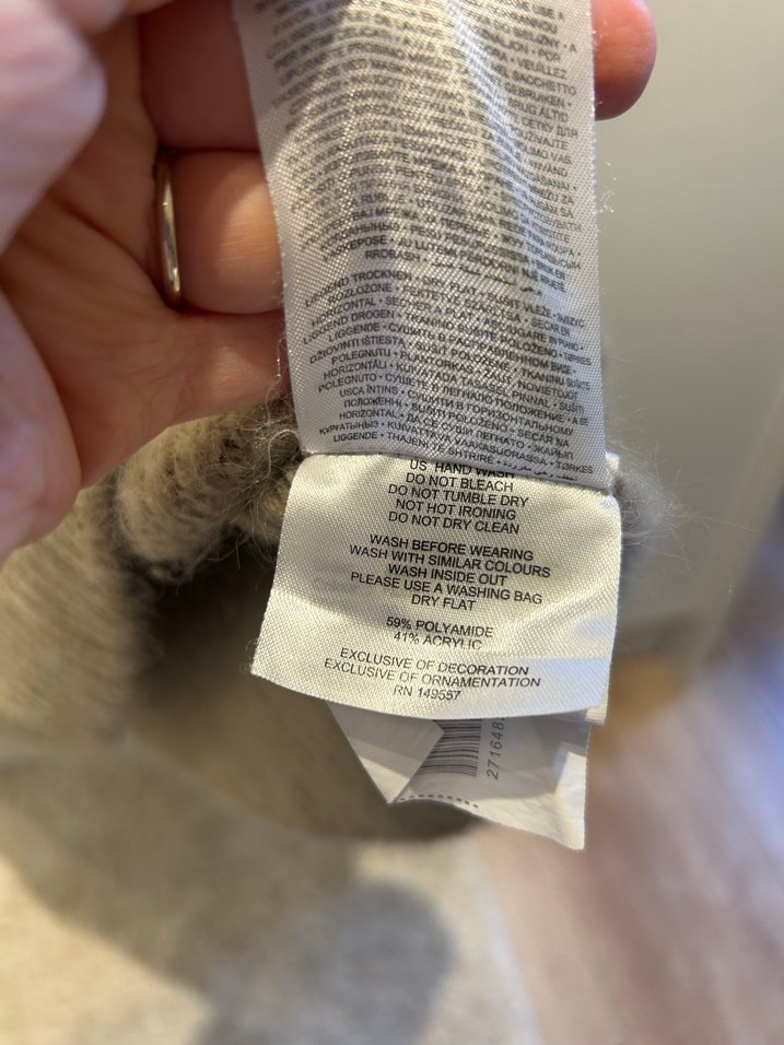 AMISU Bej/Latte balıkçı yaka triko kazak - Görsel 4