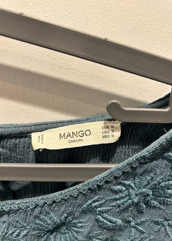 Mango Nakışlı Viskon Bluz  Arka Düğmeli & Yırtmaçlı  - Görsel 2