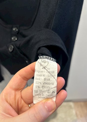 Siyah crop hırka / bolero - Görsel 4