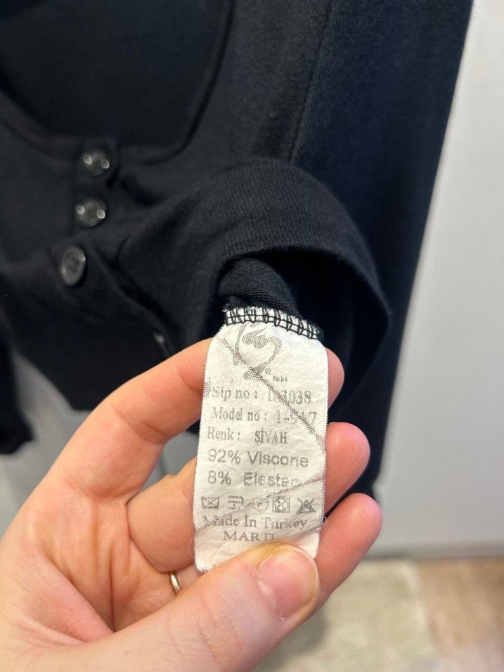 Siyah crop hırka / bolero - Görsel 4