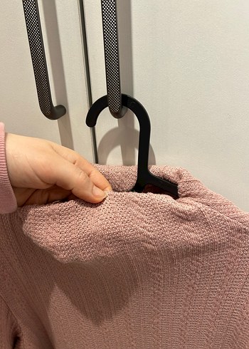 Bej Yüksek Yakalı Örgü Kadın Kazak - Görsel 2