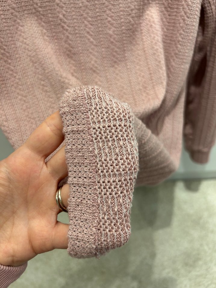 Bej Yüksek Yakalı Örgü Kadın Kazak - Görsel 5