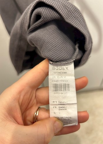 Addax Antrasit Rib Atlet - %96 pamuk - Görsel 3