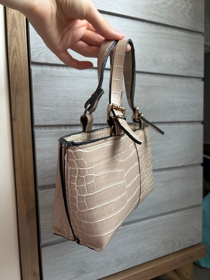 Bej Deri Kadın Çanta - Görsel 2