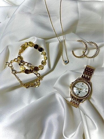 Gold Saat Set