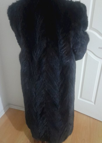 Kadın Kahverengi Uzun Kürk Ceket - Görsel 2