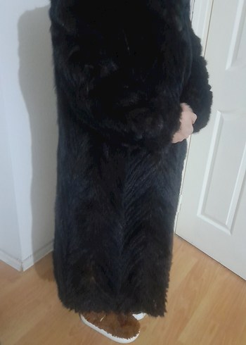 Kadın Kahverengi Uzun Kürk Ceket - Görsel 3