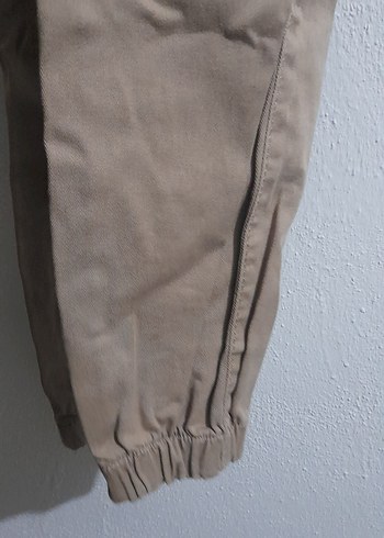 Bej Düğmeli Kadın Kargo Pantolon - Görsel 2