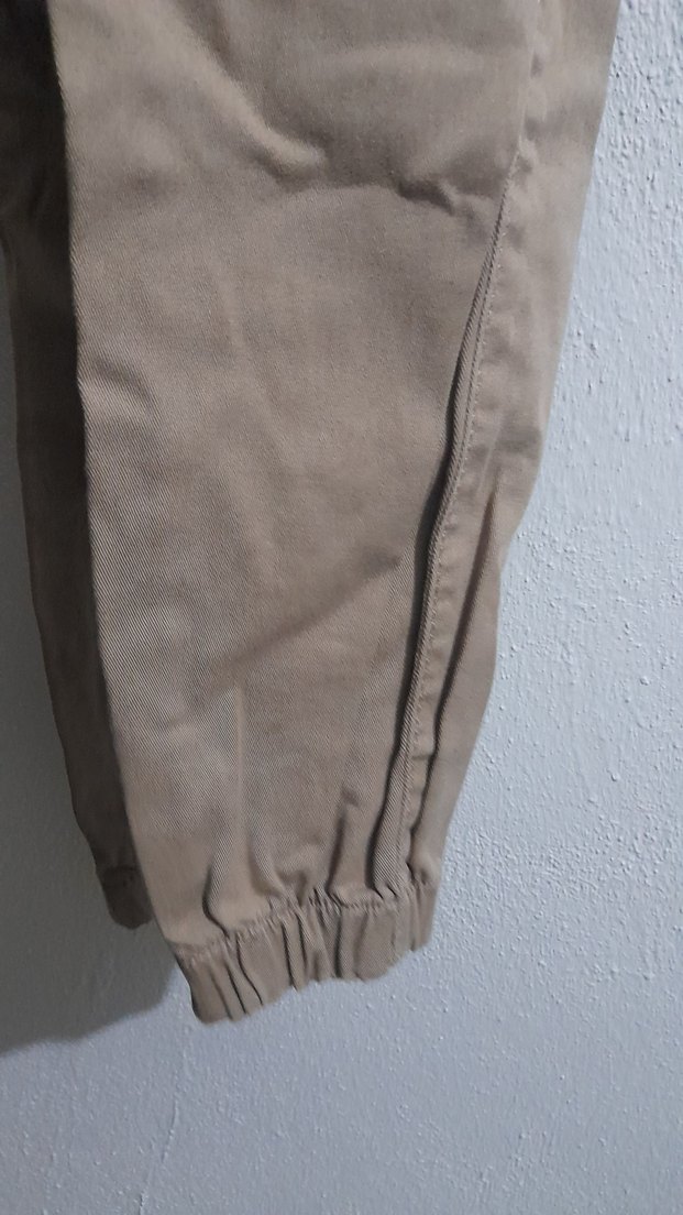 Bej Düğmeli Kadın Kargo Pantolon - Görsel 2