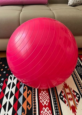 Pembe Pilates Topu ve Pompa Seti DELTA
