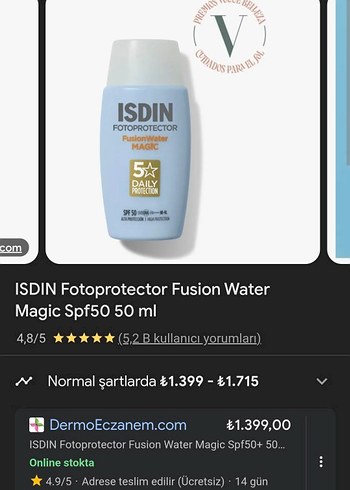 ISDIN Fusion Water Magic SPF50 Güneş Koruyucu 50 ml