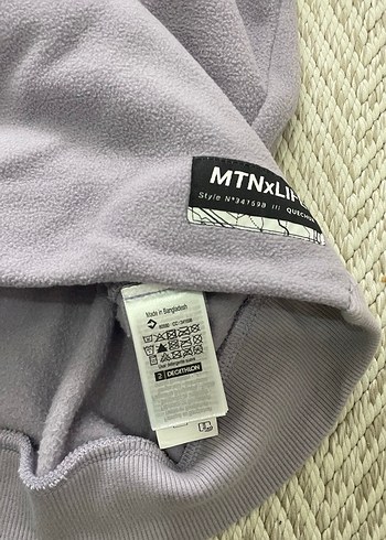 Decathlon Lila renk Kapüşonlu Yarım Fermuarlı Kadın Polar - Görsel 4