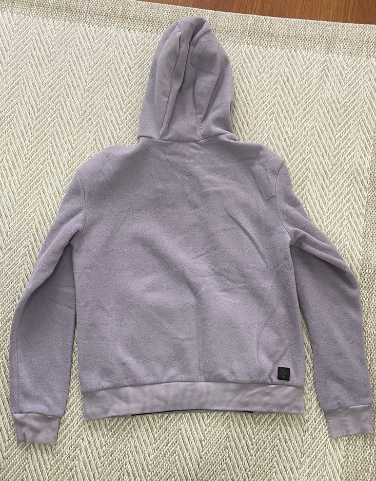 Decathlon Lila renk Kapüşonlu Yarım Fermuarlı Kadın Polar - Görsel 2