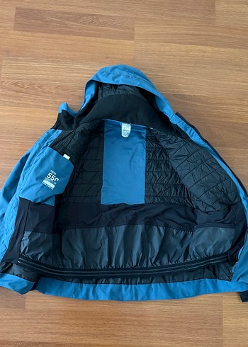 Mavi Erkek Çocuk Kayak Ceketi Fermuarlı Kapüşonlu - Görsel 2