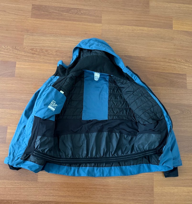 Mavi Erkek Çocuk Kayak Ceketi Fermuarlı Kapüşonlu - Görsel 2