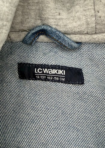 Gri Kapüşonlu Çocuk Denim Ceket - Görsel 2