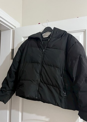 Siyah Fermuarlı Kadın Kışlık Midi Mont - Görsel 2