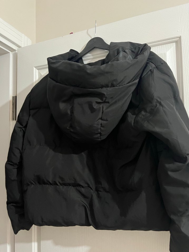 Siyah Fermuarlı Kadın Kışlık Midi Mont - Görsel 3