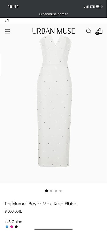 Urban muse maxi krep elbise