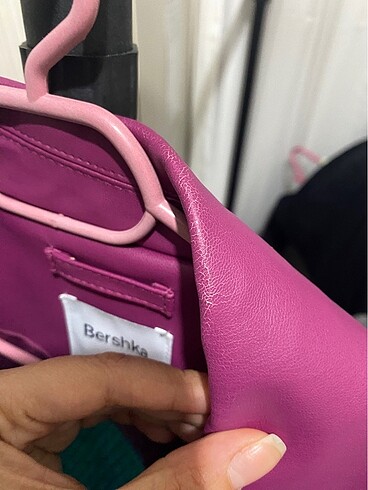 m Beden BERSHKA pembe deri blazer ceket