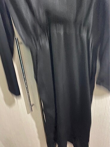 m Beden Mai collection yanları büzgülü siyah elbise