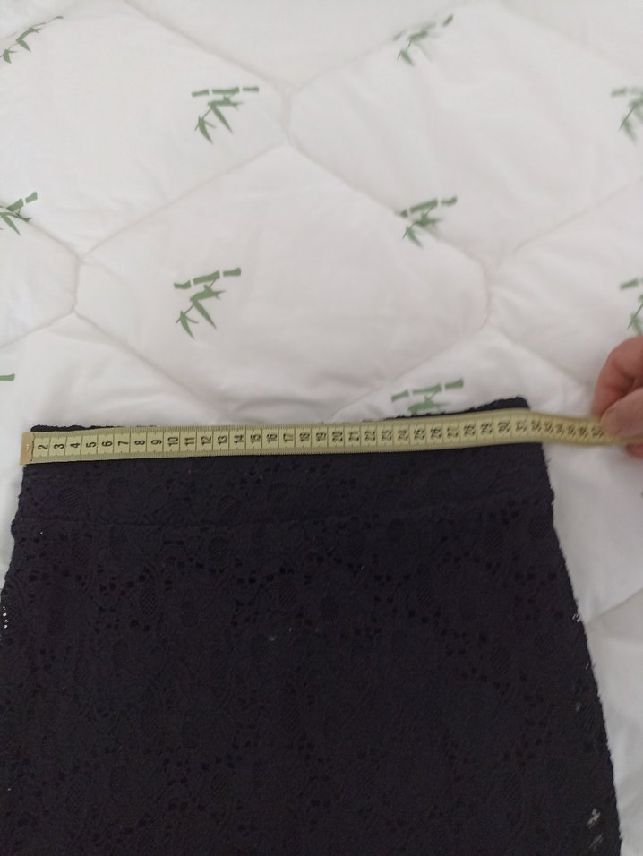 Dantel Detaylı Siyah Uzun Kalem Etek - Görsel 4