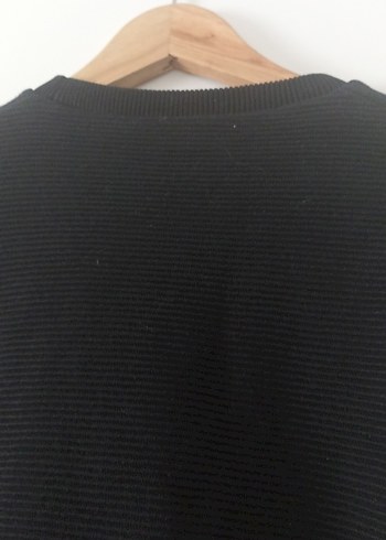 Siyah Unisex  Bisiklet Yaka Kazak - Görsel 7