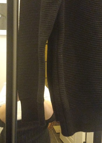 Siyah Unisex  Bisiklet Yaka Kazak - Görsel 4