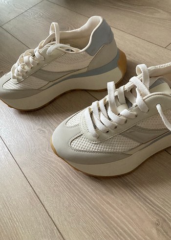 Beyaz Kadın Spor Ayakkabı - Görsel 4