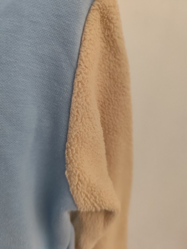 Çocuk Mavi Kapüşonlu İçi Polar Fermuarlı Sweatshirt Ceket - Görsel 5