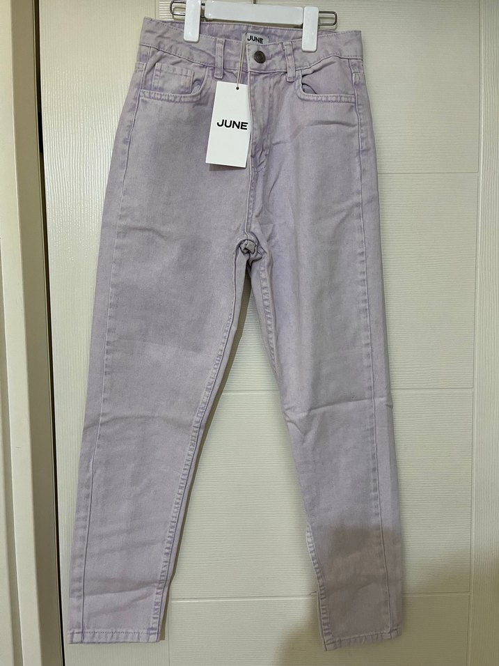 Mor Tie-Dye Midi Kadın Jean Pantolon - Görsel 2