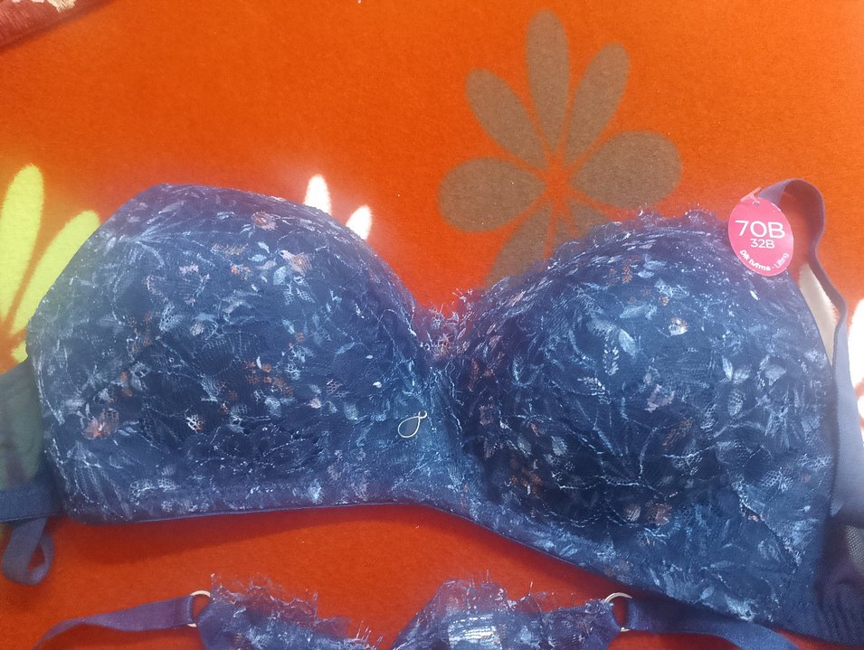 Mavi Bohem Tarzda Destekli Sütyen ve Tanga - Görsel 4