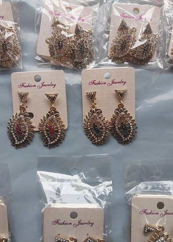 Renkli Mini Boncuklu Bohem Küpeler - Görsel 2