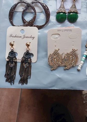 Uzun Renkli Payetli Kadın Küpeler - Görsel 17