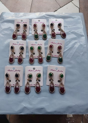 Uzun Renkli Payetli Kadın Küpeler - Görsel 2